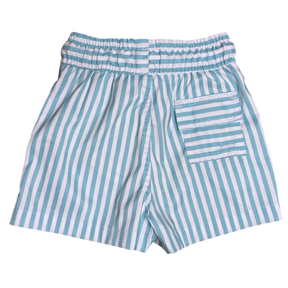 Dondolo Boys 18M Blue White Striped Swim Shorts Trunks Adjustable Pocket - Picture 2 of 6